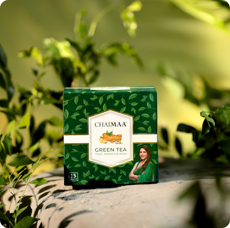 Chaimaa Green tea Tulsi, Adrak & Elaichi