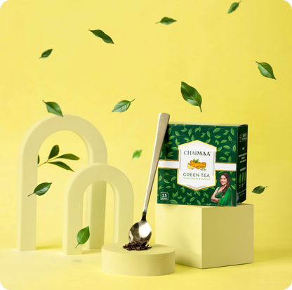Chaimaa Green tea Tulsi, Adrak & Elaichi