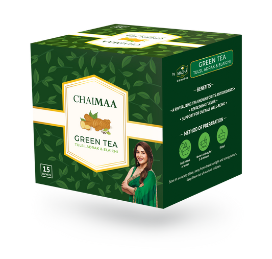 Chaimaa Green tea Tulsi, Adrak & Elaichi